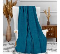 Plaid Microfibre 120x160 Cm Cocooning Bleu Canard, Par Soleil D'ocre