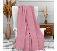 Soleil d'ocre, Couverture, Plaid Microfibre 120x160 cm COCOONING Vieux Rose