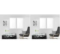 Soleil d'ocre, Dolly Paire de Brise bise, 70x120 cm, Blanc (Lot de 2)