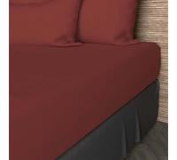 Soleil d'Ocre – Drap housse – Coton 57 fils – 140x190 cm – Uni brique