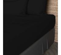 Soleil d'Ocre – Drap housse – Coton 57 fils – 90x200 cm – Uni noir