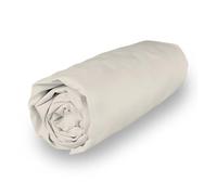 Soleil d'ocre, Drap Housse en Polycoton 160x200 cm Percale Lin, Idéal Location saisonnière et Hotellerie
