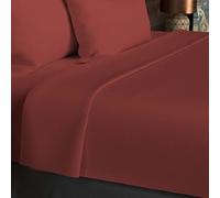 Soleil d'Ocre – Drap plat Coton 57 fils 240×290 cm Uni Brique