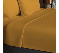 Soleil d'Ocre – Drap plat en coton 57 fils 240x290 cm – Moutarde