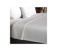 Soleil d'Ocre – Drap plat en coton 57 fils 260 x 300 cm Uni blanc