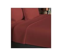 Soleil d'Ocre – Drap plat en coton 57 fils 260x300 cm uni brique