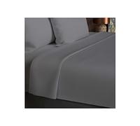 Soleil d'ocre, Drap Plat en Coton 57 Fils 260x300 cm UNI Gris, par Soleil d'ocre