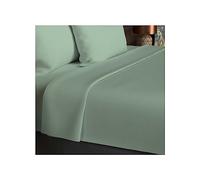 Soleil d'ocre, Drap Plat en Coton 57 Fils 260x300 cm UNI Vert Eau, par Soleil d'ocre