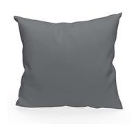 Soleil d'ocre Housse de Coussin Unie 40x40 cm Alix Gris