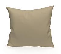 Soleil d'ocre Housse de Coussin Unie 40x40 cm Alix Taupe