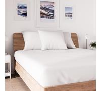 Drap Housse En Coton 140x190 Cm Jersey Blanc, Par Soleil D'ocre