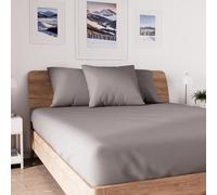 Soleil d'Ocre Drap housse Jersey en coton 140x190 cm Gris