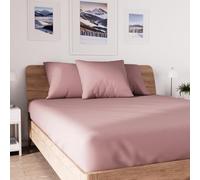 Soleil d'Ocre – Drap housse Jersey – Coton 140 x 190 cm – Vieux rose