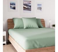Drap housse en coton 90x190 cm JERSEY vert d'eau, par Soleil d'ocre