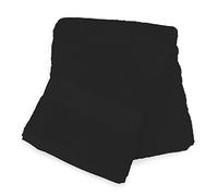 Soleil d'ocre, Lagune Drap de Bain, Coton 500 GR/m2, Noir, 70x130 cm
