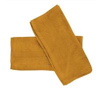 Lot De 2 Serviettes Invités En Coton 500 Gr/M2 Lagune Moutarde, Par Soleil D'ocre