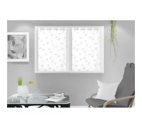 Soleil d'ocre, Laurene Paire de Brise-bise, Polyester, Blanc, 60x90 cm