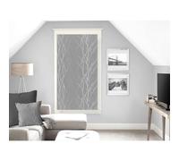 Soleil d'ocre, Liane Brise-bise Dévoré, Polyester, Gris, 60x120 cm