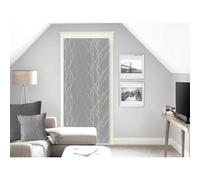 Soleil d'ocre, Liane Voile Porte fenêtre Dévoré, Polyester, Gris, 90x200 cm