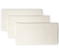 Soleil d'Ocre Lot de 3 Serviettes en Coton Panama écru, Blanc, 45 x 45 cm