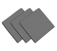 Soleil d'Ocre Lot de 3 Serviettes en Coton Panama Gris, 45 x 45 cm