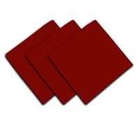 Lot de 3 serviettes de table en coton 45x45 cm PANAMA rouge, par Soleil d'Ocre