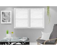 Soleil d'ocre, Louis Paire de Brise-bise, Polyester, Blanc, 60x90 cm