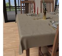 Soleil d'ocre, Luxury Nappe carée Anti-tâches 180x180 cm, Polyester, Champagne