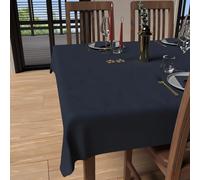 Soleil d'ocre, Luxury Nappe Rectangle Anti-tâches 150x300 cm, Polyester, Bleu Nuit