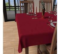 Soleil d'ocre, Luxury Nappe Rectangle Anti-tâches 150x300 cm, Polyester, Rouge
