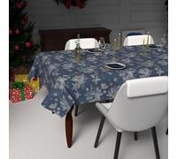 Soleil d'ocre, Nappe Festive imprimée Anti-tâches Rectangle 140x240 cm Houx