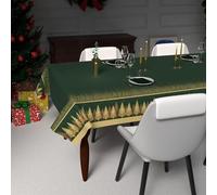 Soleil d'ocre, Nappe Festive imprimée Anti-tâches Rectangle 140x300 cm Foret