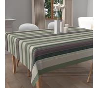 Soleil d'ocre, Nappe imprimée Anti-tâches carrée 180x180 cm BAYADERES Kaki