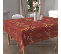 Soleil d'ocre, Nappe imprimée Anti-tâches carrée 180x180 cm Flores