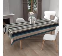 Soleil d'ocre, Nappe imprimée Anti-tâches Rectangle 140x200 cm BAYADERES Bleu