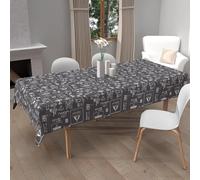 Soleil d'ocre, Nappe imprimée Anti-tâches Rectangle 140x240 cm Coffee