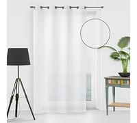 Soleil d'ocre, Noemie Voilage, Voile, Polyester, Blanc, 135x250 cm