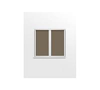 Soleil d'ocre Paire de brise bise, Panama taupe, Polyester, Ecru, 45 x 90 cm