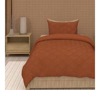 Soleil d'ocre, Parure Housse de Couette 3D Microfibre 140x200 cm Gaia Terra