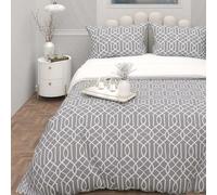 Parure Housse De Couette 3d Microfibre 260x240 Cm Anya Gris, Par Soleil D'ocre
