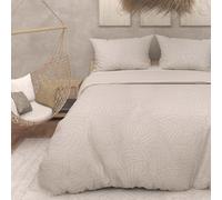 Soleil d'Ocre Parure housse de couette 3D microfibre MAYA Lin 260x240 cm