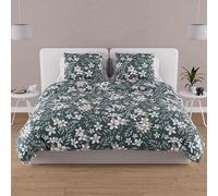 Soleil d'ocre, Parure Housse de Couette en Coton 57 Fils 240x220 cm Manon Vert