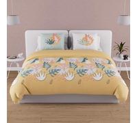 Soleil d'ocre, Parure Housse de Couette en Coton 57 Fils 240x220 cm Mathis Jaune