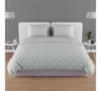 Soleil d'ocre, Parure Housse de Couette en Coton 57 Fils 260x240 cm Esmeralda Vert