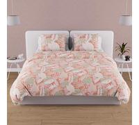 Soleil d'ocre, Parure Housse de Couette en Coton 57 Fils 260x240 cm Tanzanie Corail