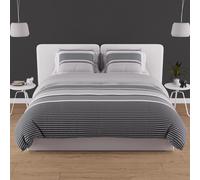 Soleil d'ocre, Parure Housse de Couette en Coton 57 Fils 260x240 cm THALES Gris