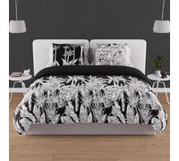 Parure housse de couette en coton 57 fils 260x240 cm TIGRE noir, par Soleil d'ocre