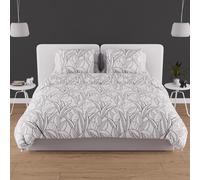 Parure Housse De Couette En Coton 57 Fils 260x240 Cm Togo Blanc, Par Soleil D'ocre