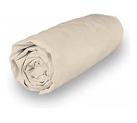 Soleil d'ocre, Percale Drap Housse, Coton, Ecru, 140x190 cm
