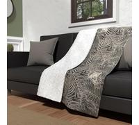 Soleil d'ocre Plaid Polaire Microfibre doublé Sherpa 120X160 cm Safari
